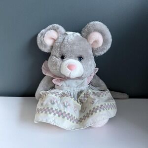 Vintage 1989 House of‎ Lloyd Mama Mouse empty nester Stuffed Plush Toy eyelashes